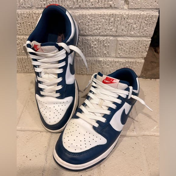 Nike Dunk Low Midnight Navy White Men’s 8.5 Good Condition No Box - Picture 4 of 9